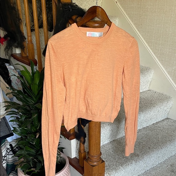 FP Beach Free People Peach Cropped Sweater - Picture 1 of 11